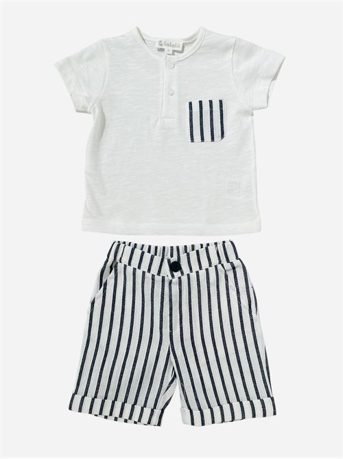 Completo a righe LALA-LU' | CCTL401PBIANCO BLU